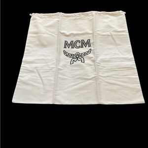 Large White MCM Drawstring Dustbag Approx 19” x 20”